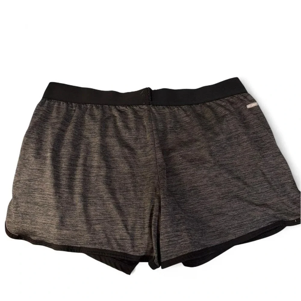Danskin Now Womens Gray Space Dye Athletic Shorts XL 16-18 Inner Liner Pockets